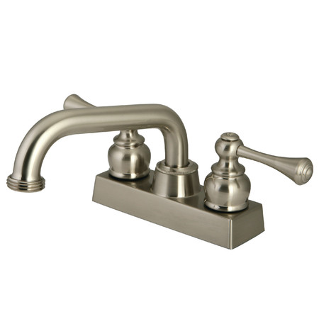 KINGSTON BRASS 4" Centerset 2-Handle Laundry Faucet, Brushed Nickel KB2478BL